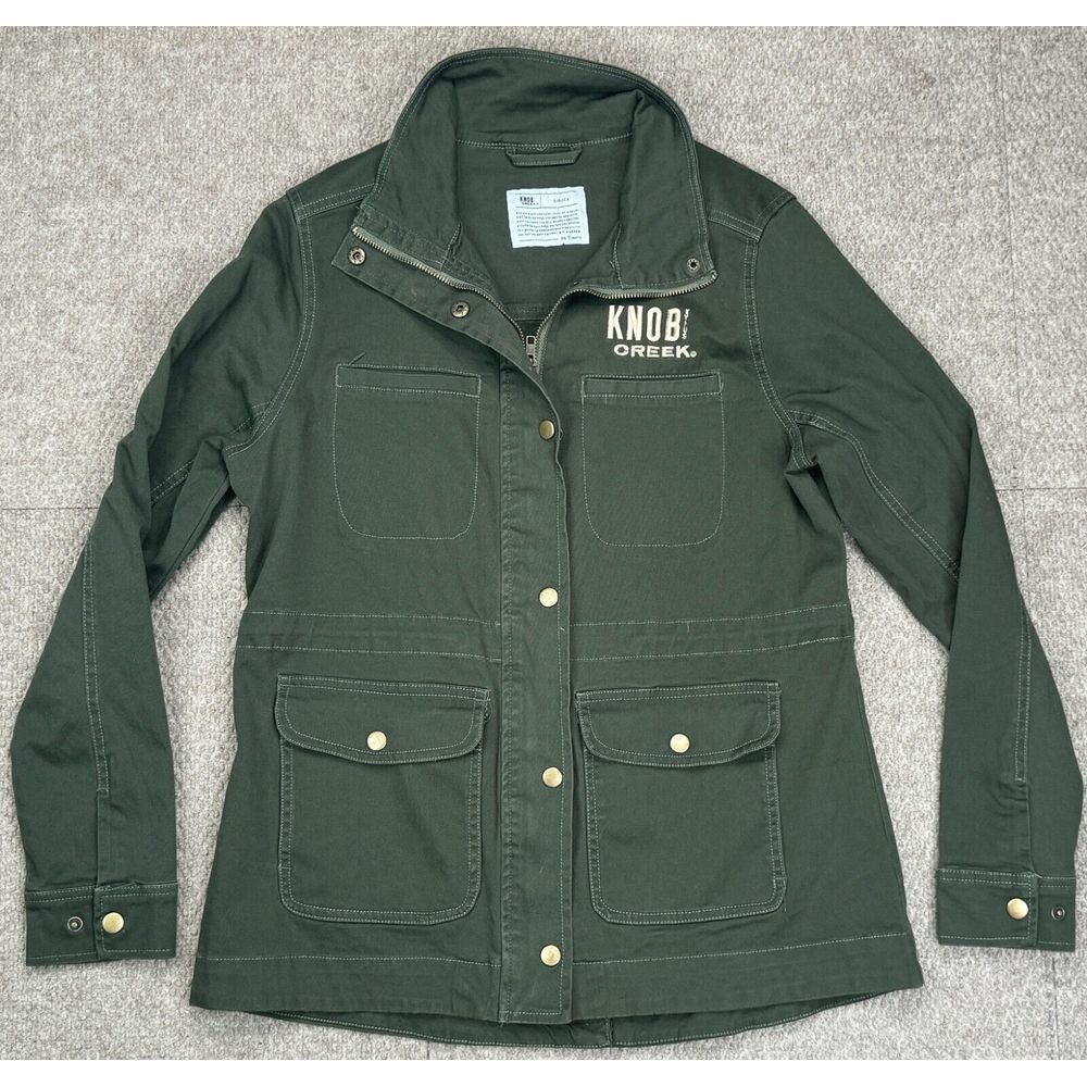 Knob Creek Kentucky US Men's Green Military Style Utility Jacket Size Small
